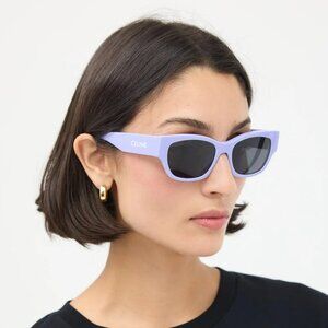 Celine CL40197U 78A MONOCHROMS BRAND NEW Sunglasses Lilac Smoke Unisex Cat Eye